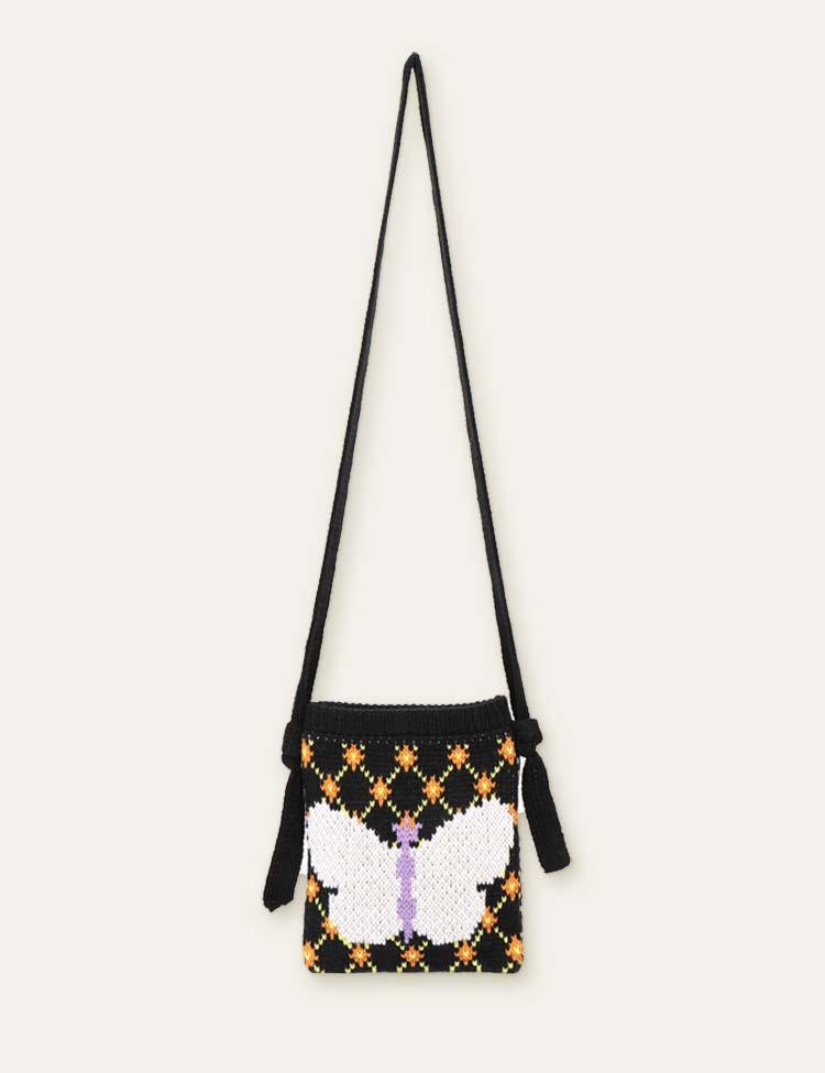 Butterfly Knitted Crossbody Bag