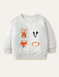 Animal Friends Printed Sweatshirt - Mini Berni