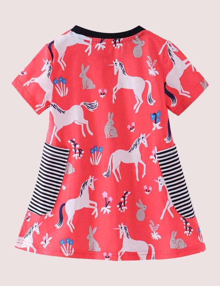 Animal Print Striped Dress - Mini Berni