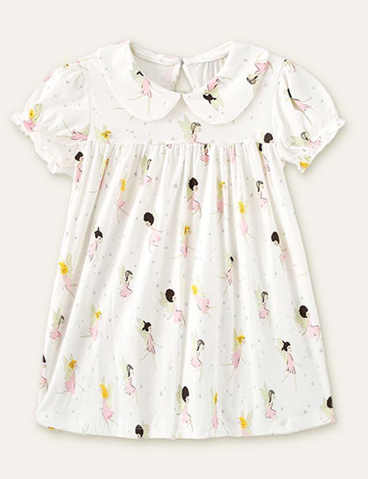 Butterfly Girl Printed Dress - Mini Berni
