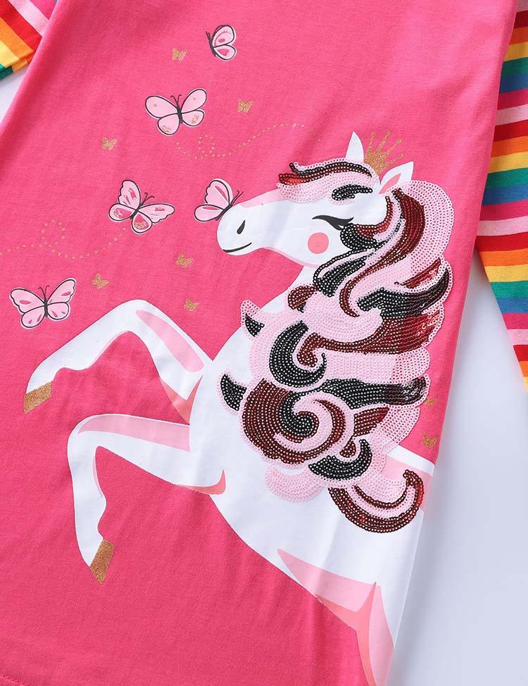 Butterfly Rainbow Sequined Unicorn Dress - Mini Berni
