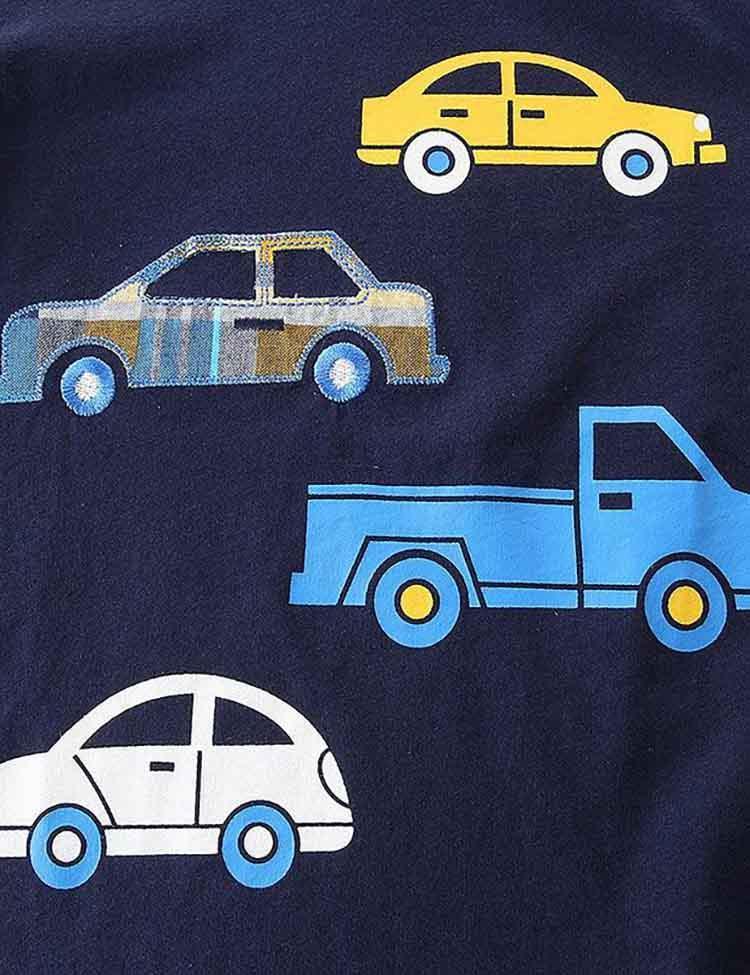Car Appliqué T-shirt Suit - Mini Berni