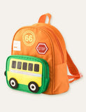 Cartoon Bus Schoolbag Backpack - Mini Berni