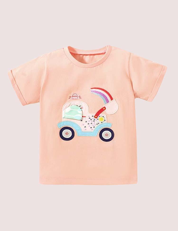 Cartoon Car Appliqué T-shirt - Mini Berni