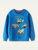 Cartoon Car Embroidered Sweatshirt - Mini Berni