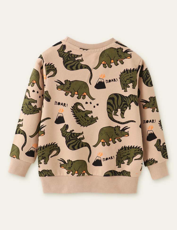 Cartoon Dinosaur Printed Sweatshirt - Mini Berni