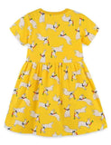 Cartoon Rabbit Print Short Sleeve Princess Dress - Mini Berni