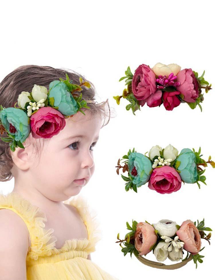 Colorful Emulational Flower and Grass Nylon Headband - Mini Berni