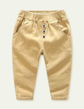 Cotton Solid Color Casual Pants - Mini Berni