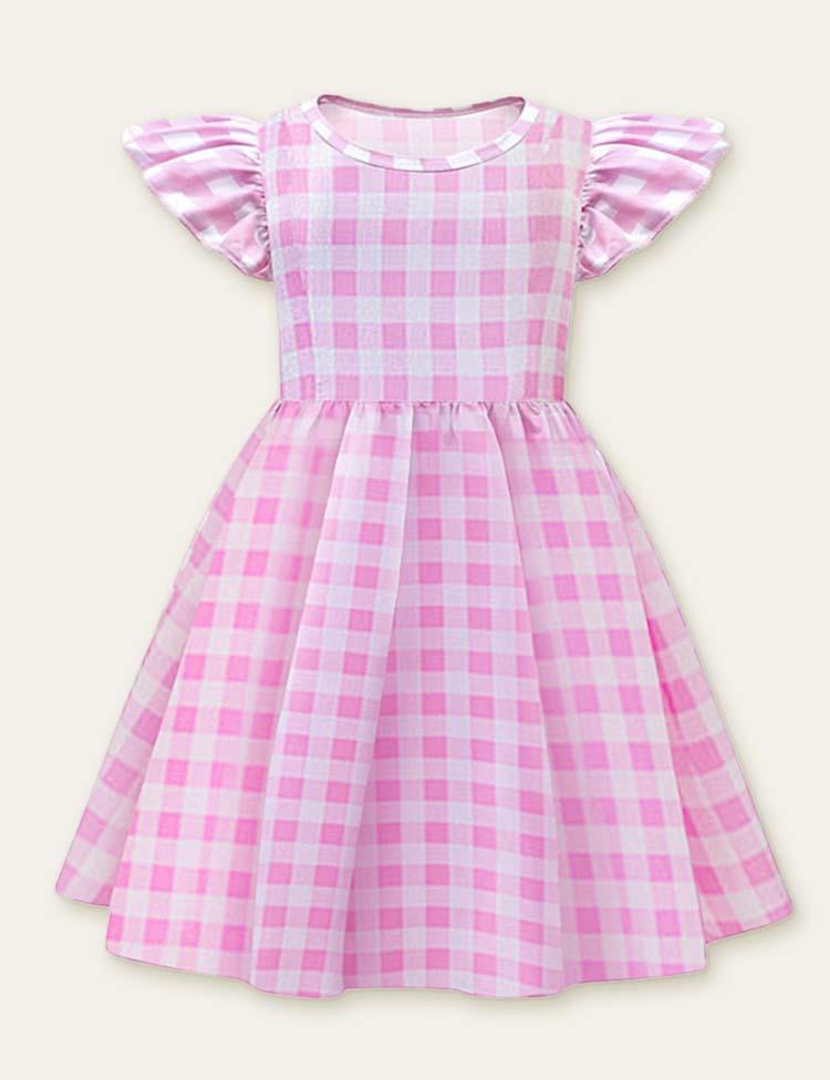 Cute Princess Plaid Printed Dress - Mini Berni