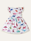Dinosaur Butterfly Printed Dress - Mini Berni
