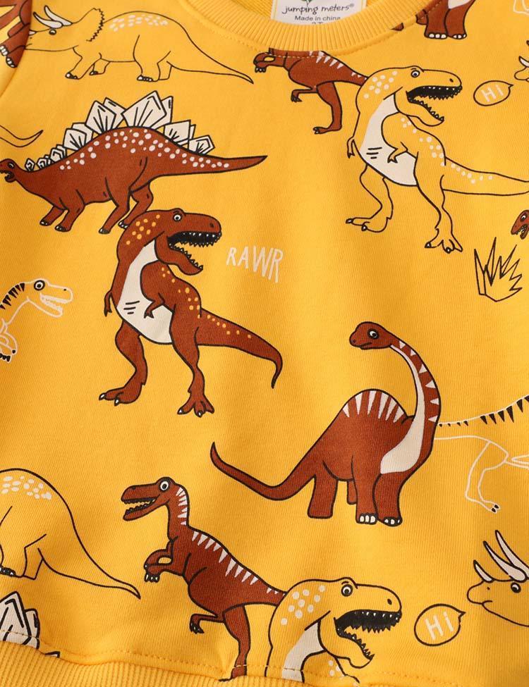 Dinosaur Floral Print Long Sleeve Pullover - Mini Berni