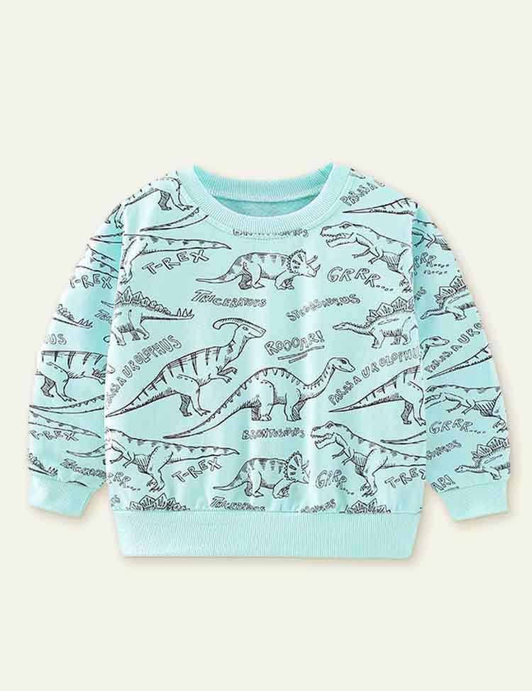 Dinosaur Printed Sweater - Mini Berni