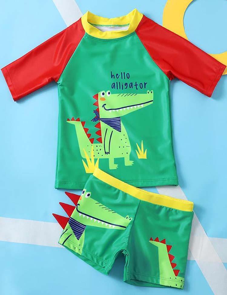 Dinosaur Split Cartoon Swimsuit - Mini Berni