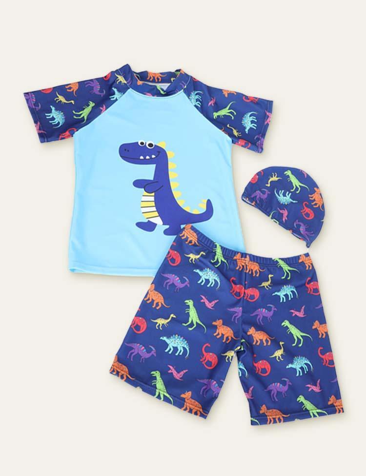 Dinosaur Swim Suit + Cap - Mini Berni
