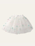Dot Embroidered Mesh Skirt - Mini Berni