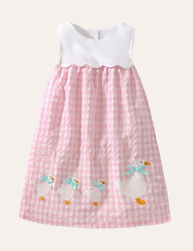 Duck Plaid Sleeveless Dress - Mini Berni