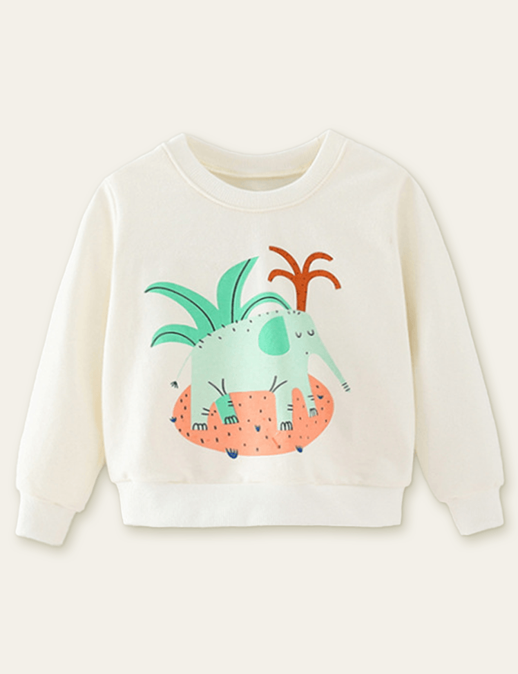 Elephant Printed Sweatshirt - Mini Berni