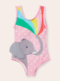 Elephant Rainbow Printed One Piece Swimwear - Mini Berni