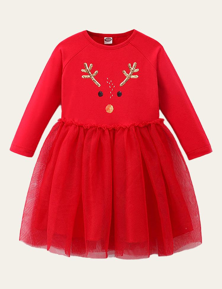 Embroidered Christmas Dress - Mini Berni