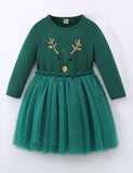 Embroidered Christmas Dress - Mini Berni