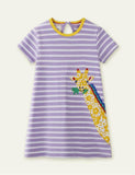 Embroidered Giraffe Dress - Mini Berni