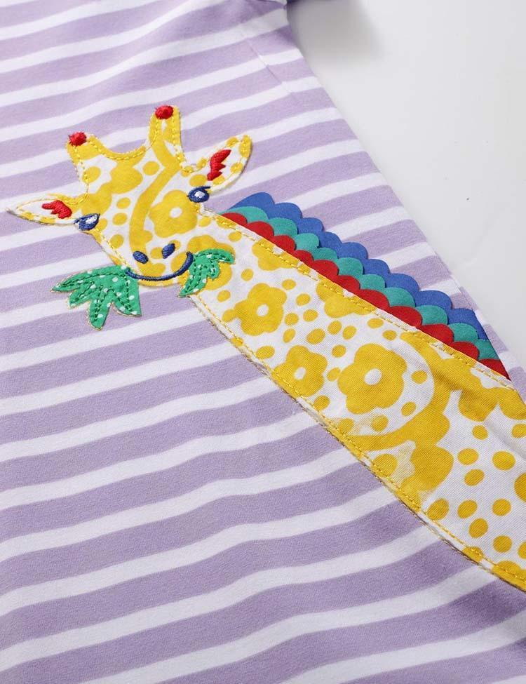 Embroidered Giraffe Dress - Mini Berni