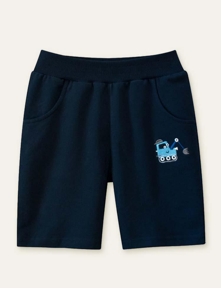 Excavator Embroidery Shorts - Mini Berni