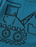 Excavator Printed Long-Sleeved T-shirt - Mini Berni