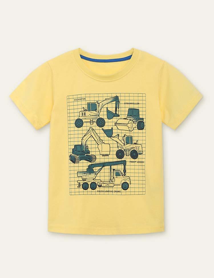 Excavator Printed T-shirt - Mini Berni