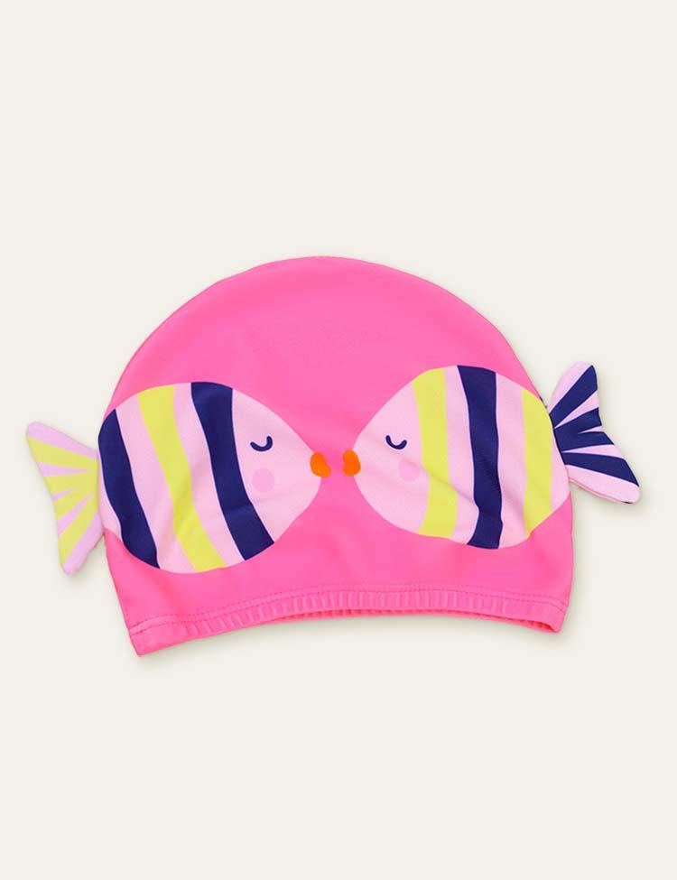 Fish Cute Printed Swimsuit + Swimming Cap - Mini Berni