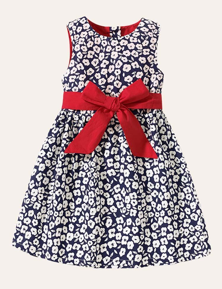 Floral Bow Dress - Mini Berni