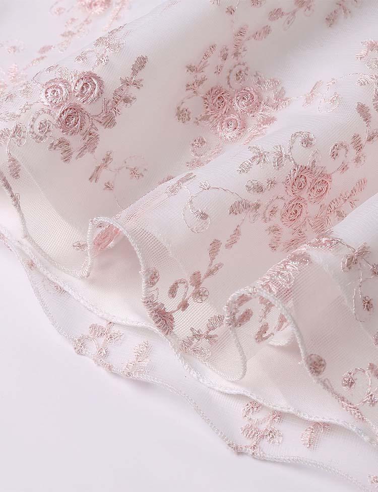 Floral Embroidered Mesh Dress - Mini Berni