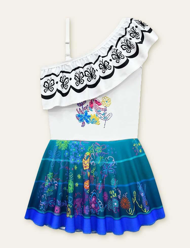 Floral Embroidered Printed Swimsuit - Mini Berni
