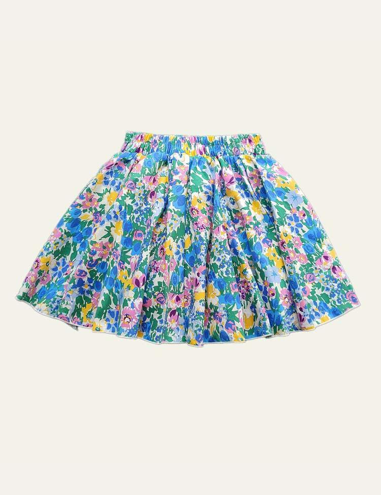 Flower Pleated Skirt