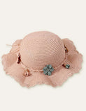 Flower Sunshade Seaside Straw Hat - Mini Berni