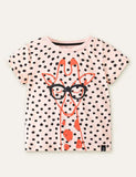 Giraffe Polka Dot Printed T-shirt - Mini Berni