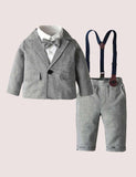 Gray Overalls Party Suit - Mini Berni