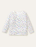 Guinea Pig Flower Embroidered Strap Dress + Long Sleeve T-shirt - Mini Berni
