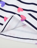 Heart Printing Striped Dress - Mini Berni