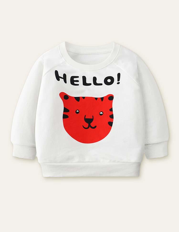 Hello Cat Printed Sweatshirt - Mini Berni