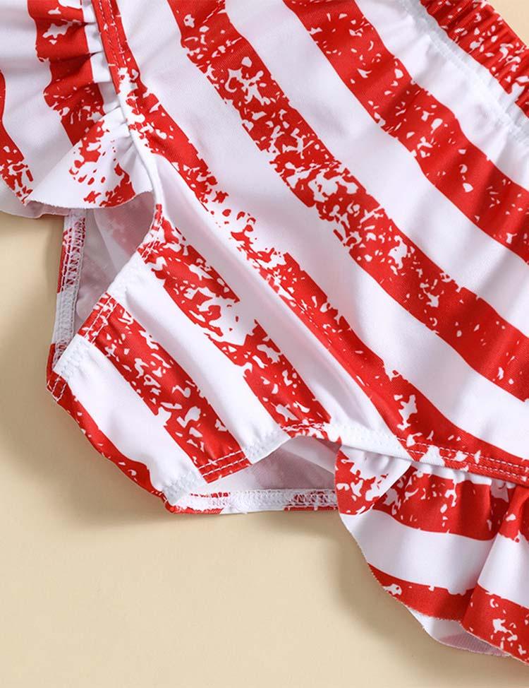 Independence Day Striped Printed Swimsuit - Mini Berni