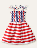 Independence Day Striped Sleeveless Dress - Mini Berni