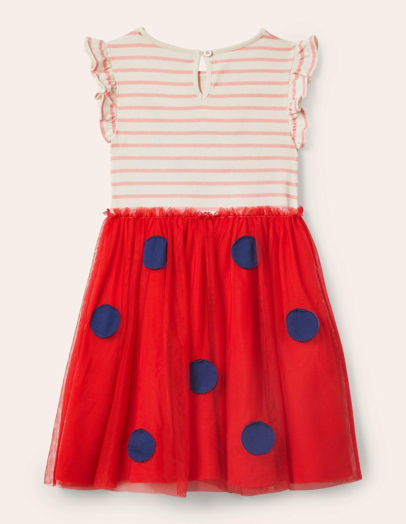 Ladybird Appliqué Jersey Dress - Mini Berni