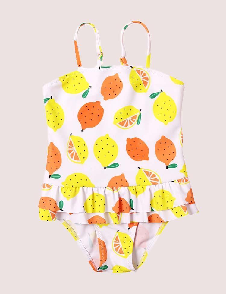Lemon Printed Swimsuit - Mini Berni