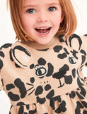 Leopard Print Long Sleeve Dress - Mini Berni