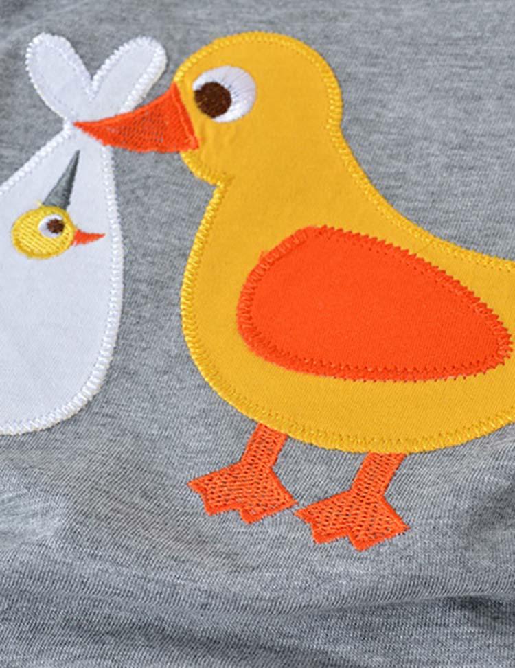 Little Duck Appliqué Long Sleeve T-shirt - Mini Berni