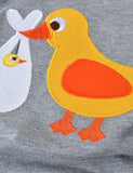 Little Duck Appliqué Long Sleeve T-shirt - Mini Berni