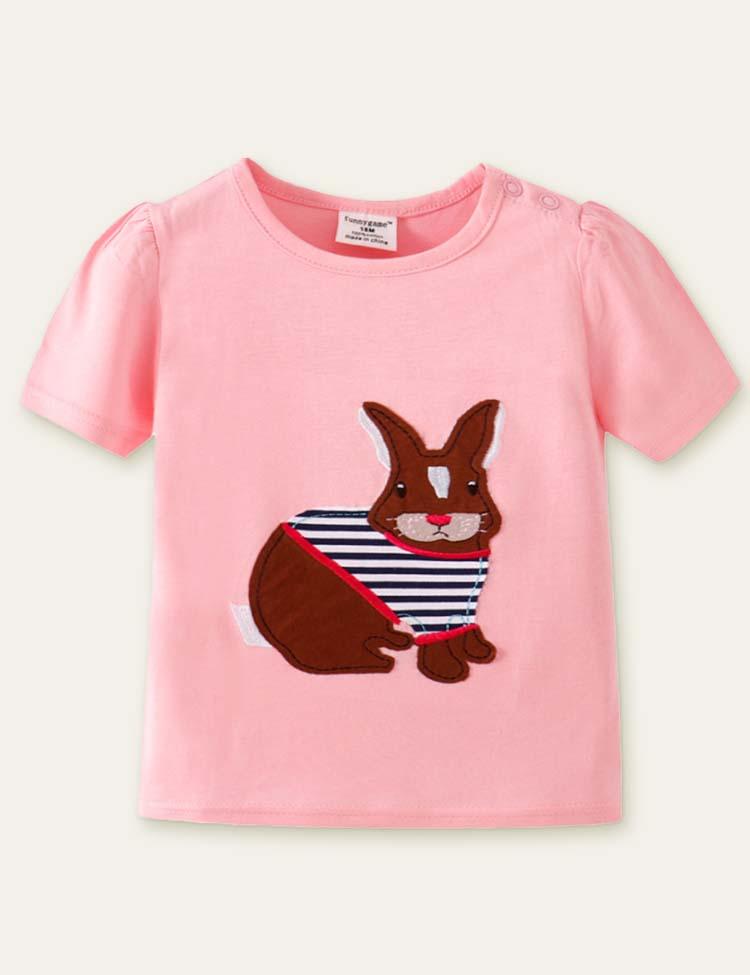 Rabbit Appliqué T-shirt - Mini Berni