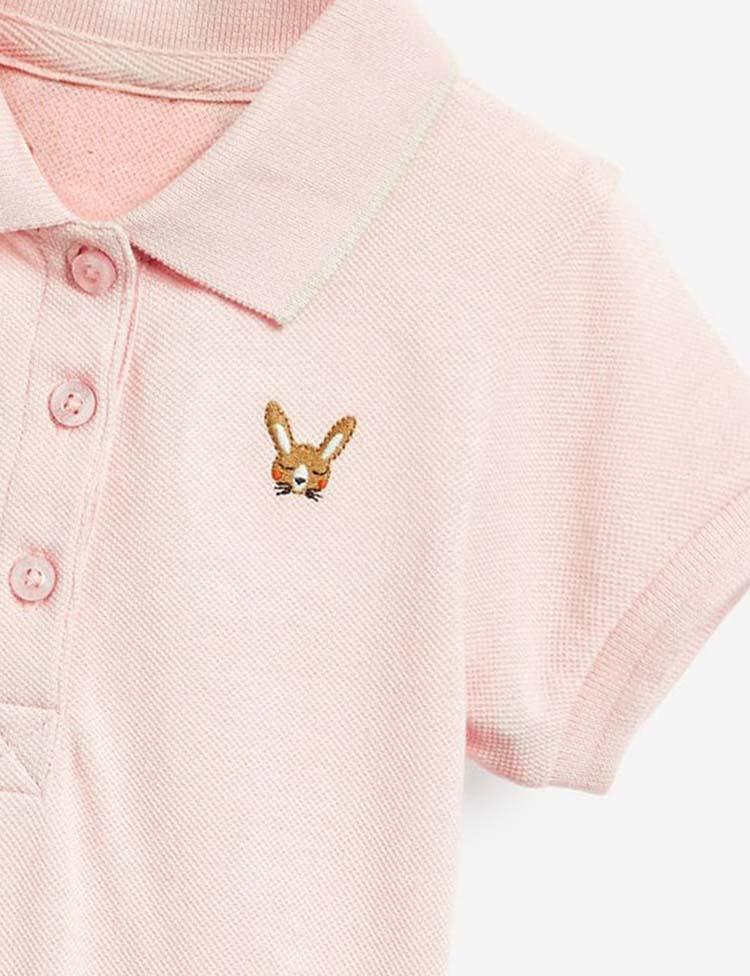Rabbit Embroidered Polo Dress - Mini Berni